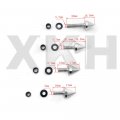 Xkh- Motorcycle Silver Spike Fairing Bolts Compatible With 2001 2002 2003 Suzuki Gsx-r Gsxr 600 B075dwgcfj