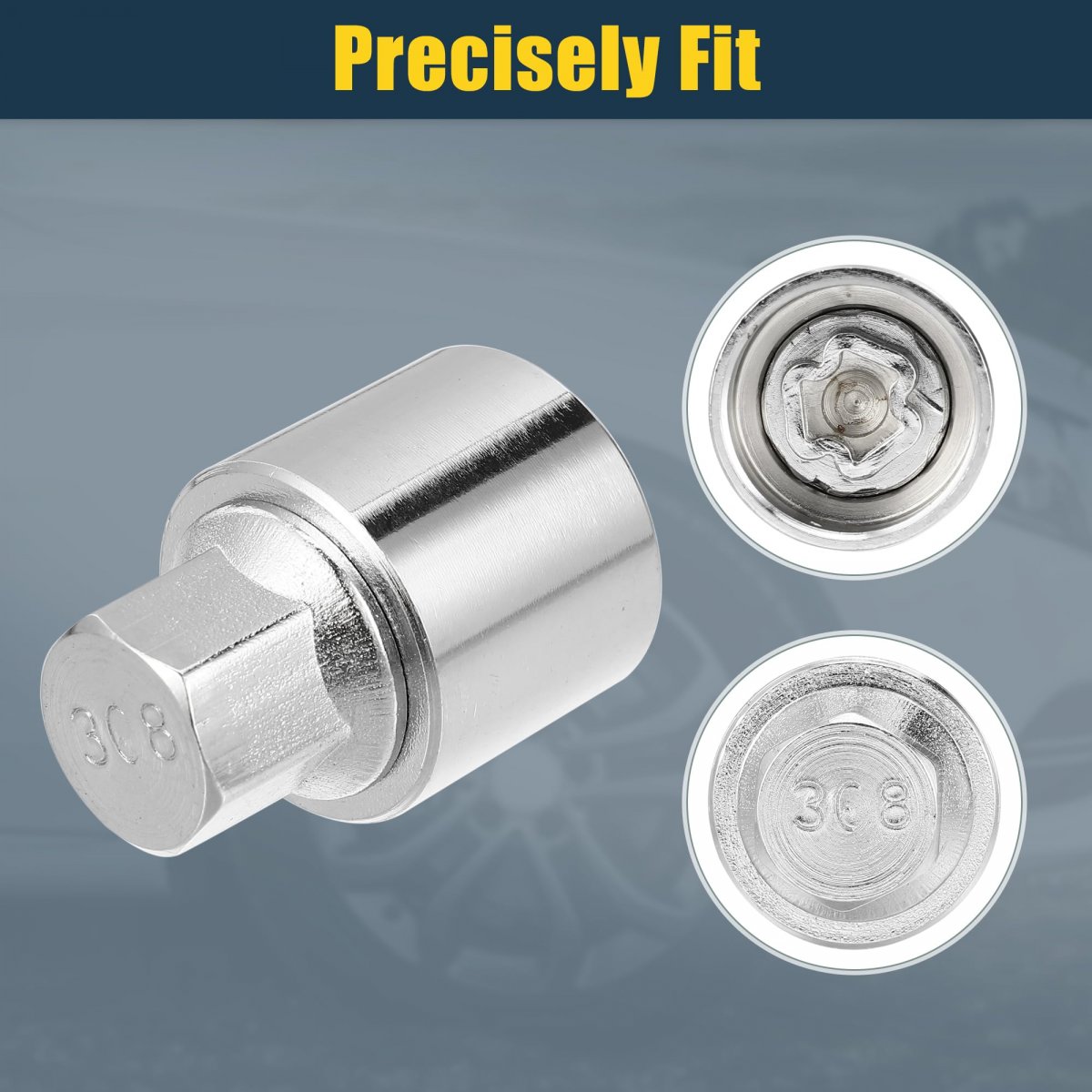1 Set 308 Wheel Lock Lug Nut Anti Theft Screw Removal Socket Key For Mercedes Benz With Protector