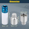 1 Set 308 Wheel Lock Lug Nut Anti Theft Screw Removal Socket Key For Mercedes Benz With Protector