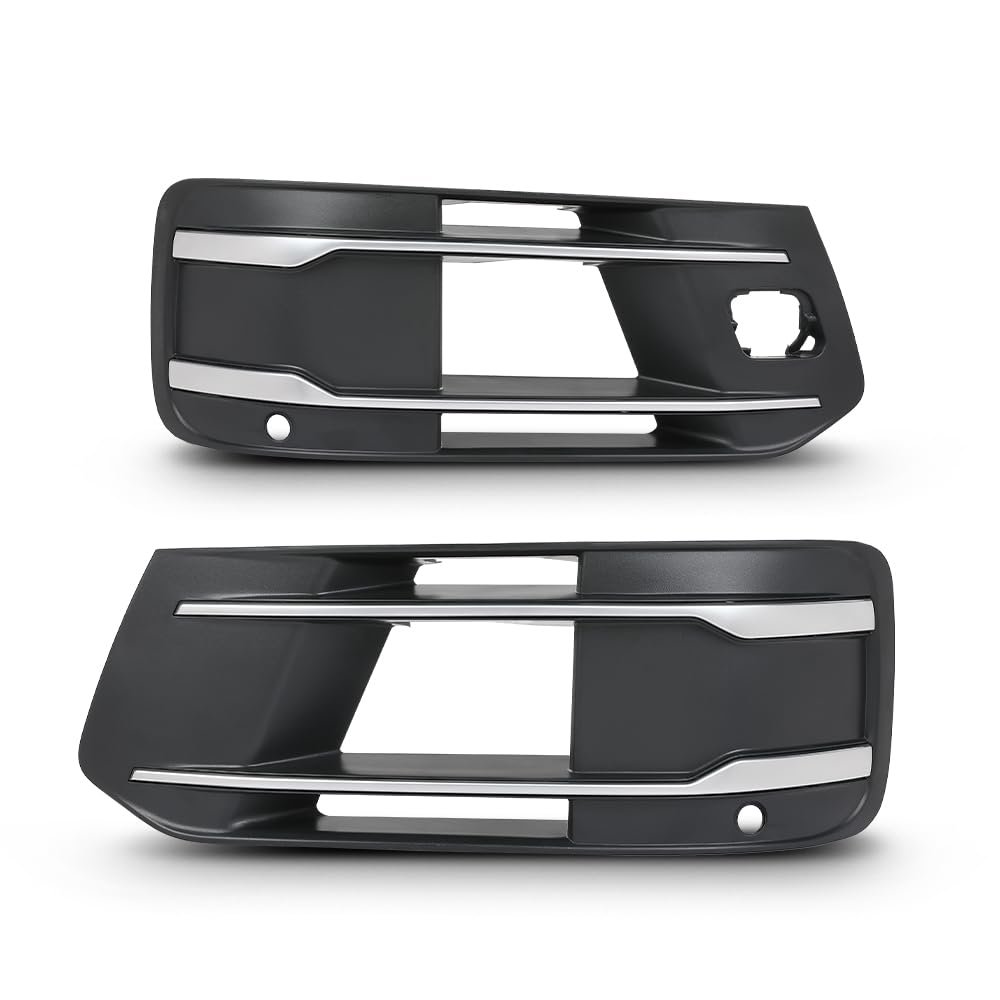 Front Bumper Fog Light Grille Cover Bezel Insert For Audi Q7 Standard Model 2016 2019 Black And Silver 4m0807681t 4m0807682t