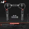 A-premium 2 X Front Outer Tie Rod Ends Compatible With Mitsubishi Montero 1992-2000 Sport 1997-2004 Replace Es3386rl Mb831043
