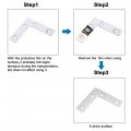 Uxcell Flat Plate L Shape 60mmx60mm Stainless Steel 304 Angle Corner Brace Repair Brackets Pack Of 10