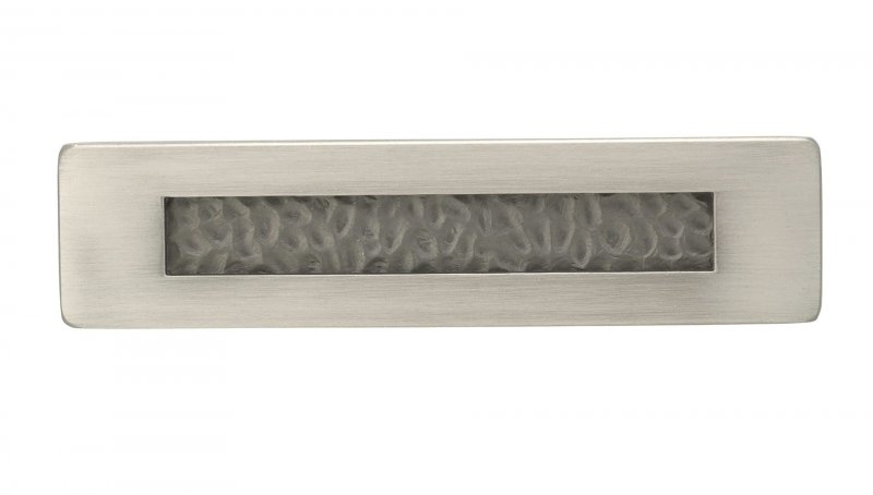 Richelieu Hardware Bp701396242 Castelo Collection 3 4-inch 96 Mm Center-to-center Hammered Brushed Pewter Modern Rectangular