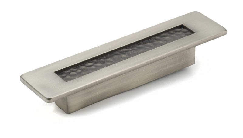 Richelieu Hardware Bp701396242 Castelo Collection 3 4-inch 96 Mm Center-to-center Hammered Brushed Pewter Modern Rectangular