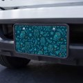 Mystical Owl Pattern Novelty Metal License Plate With Butterflies Dragonflies Leaves And Flowers Uv Water Resistant Aluminum 6
