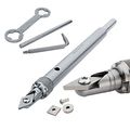 Robert Sorby Rstm-sct123 Turnmaster Shank With Round Detail Point Square Tungsten Carbide Cutters 
