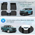 Cartist Floor Mats Custom Fit For 2022 2023 Ford Maverick Not Hybrid Bronco Sport 2021-2023 All Weather Liners Front 2nd Row