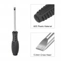 Uxcell Mini Slotted Screwdriver 5 0mm Flat Head With Non-slip Handle For Small Appliances 10 Pcs
