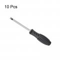 Uxcell Mini Slotted Screwdriver 5 0mm Flat Head With Non-slip Handle For Small Appliances 10 Pcs