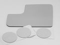 11-13 Fd Transit Connect Left Driver Flat 2 Piece Lower Mirror Glass Lens W Adhesive Usa 