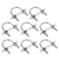 M6 Round U-bolts 8 Sets 27mm 1 06 Inner Width 48mm 89 Length 201 Stainless Steel U-clamp Bolt With Plates Nuts For Automobile 
