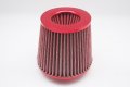 Autobahn88 Stainless Mesh High Flow Air Intake Cone Filter 2 5inch 64mm Inlet Red 
