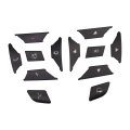 12 Piece Steering Wheel Button Silver Trim Black For Mercedes Benz E C G Class Abs Plastic Interior Accessories Kit 