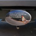 I Dream Of A World Where Chickens Can Cross The Road Without Motives Questioned Funny Humor Oval Tow Trailer Hitch Cover Plug