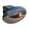 I Dream Of A World Where Chickens Can Cross The Road Without Motives Questioned Funny Humor Oval Tow Trailer Hitch Cover Plug