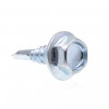 Sheet Metal Screws Self Drilling Indented Hex Washer Head 10 X 5 8 In Zinc Finish 75 Pack Model 