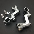 Smt-chrome Longhorn Footpeg 1 5 Mounts Clamp Compatible With Bsa Norton Triumph Bobber Chopper Cafe Racer Atv Utv Scooter By