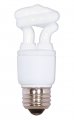 Satco S7262 5-watt Medium Base T2 Mini Spiral 4100k 120v Equivalent To 30-watt Incandescent Lamp For Enclosed Fixtures 