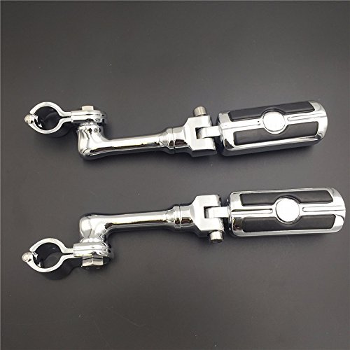 Chrome Long Angled Adjustable Highway Peg Mounting Kit Skull Footrest For V Star Roadstar Suzuki Boulevard With 1 5 In Front