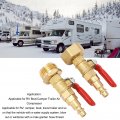 Penrux Rv Blowout Adapter With 1 4in Quick Connect Plug And 3 Ght Thread Winterize For Boat Camper Trailer Anti Freeze Water