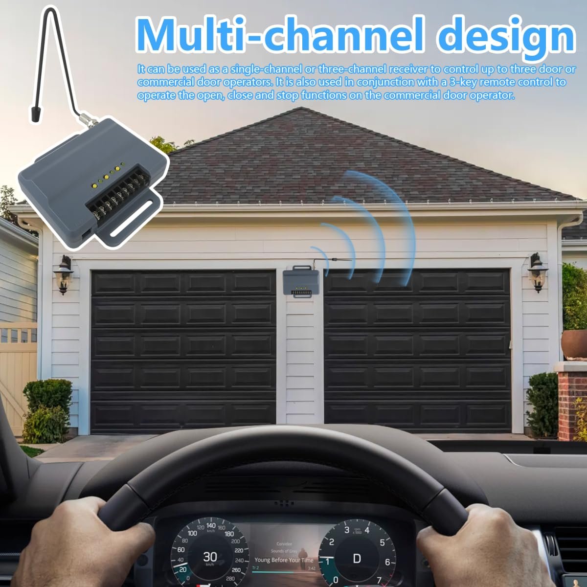 Performance Universal Gate And Garage Door Opener Receiver Replacement Fit For Liftmaster 850lm Multiple Channels Control
