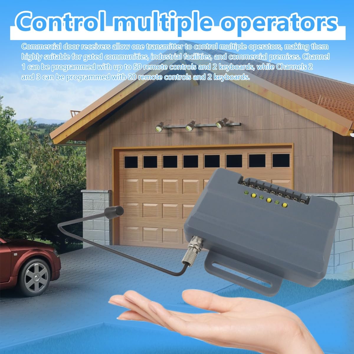 Performance Universal Gate And Garage Door Opener Receiver Replacement Fit For Liftmaster 850lm Multiple Channels Control