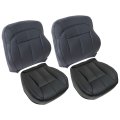Driver Passenger Leather Bottom Top Seat Cover Black For Jeep Grand Cherokee 1999 2000 2001 2002 2003 2004 