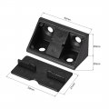 Uxcell Plastic Corner Braces Shelf Cabinet Door 90 Degree 4 Holes Angle Brackets With Cover Cap Black Pack Of 50