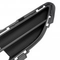 Hecasa Front Upper Lower Grille Compatible With 2015-2017 Hyundai Sonata 86350c2000 86561c2000 Bumper Grill Chrome Black