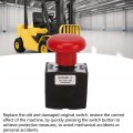 Emergency Stop Switch Push Button Metal Alloy Forklift Safety For Most Forklifts 96v 250a