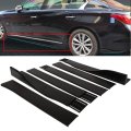 Universal Front Lip Splitter Bumper 6pcs Matte Black Plastic Side Splitters Rocker Panel Body Kit For Honda Nissan Toyota Audi