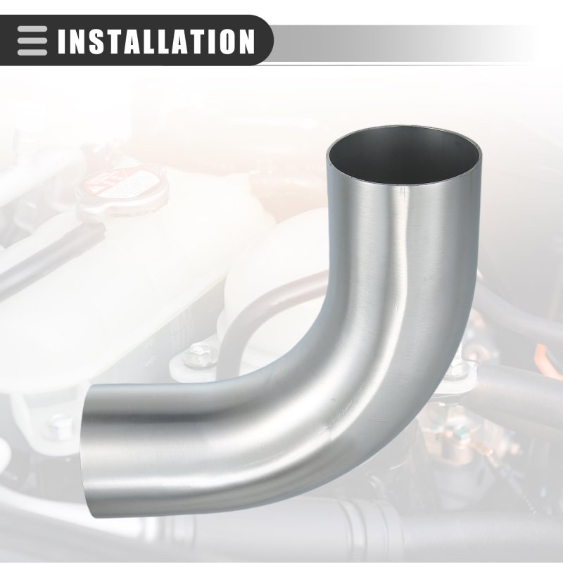 3 In Od 4 Length 90 Degrees Bend Elbow Intercooler Pipe 6061 Aluminum Alloy Tube For Air Intake And Cooling Systems Silver Tone