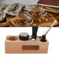 Espresso Tamper Kit 54mm 5 Pack Accessories Wooden Station Coffee Distributor Stirrer Tamping Mat With Brush