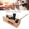 Espresso Tamper Kit 54mm 5 Pack Accessories Wooden Station Coffee Distributor Stirrer Tamping Mat With Brush