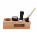 Espresso Tamper Kit 54mm 5 Pack Accessories Wooden Station Coffee Distributor Stirrer Tamping Mat With Brush