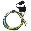 5 Way Trailer End Connector Inch Heavy Duty Pin Male Cable Plug Wiring Harness Extension Add Reverse Lights 5 Flat Replacement 