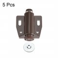 Uxcell Magnetic Touch Catch Latch Closures Nylon Brown For Cabinet Door Shutter 5pcs