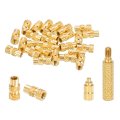 50 Pcs Threaded Inserts With Soldering Iron Tip Press Tool M3 X 10mm H 5mm Od Brass Metric Knurled Nuts Heat Set Embedment Nut 