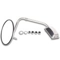Truck Hood Side Door Mirror With Chrome Housing Stainless Steel 8 In Round For Freightliner Cascadia Kenworth T800 And 