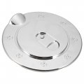 Chrome Plated Fuel Tank Filler Cap For Chevrolet C2500 1988-1998 Gmc Yukon Gas Door Accessories Cover Replacement Silver Tone 