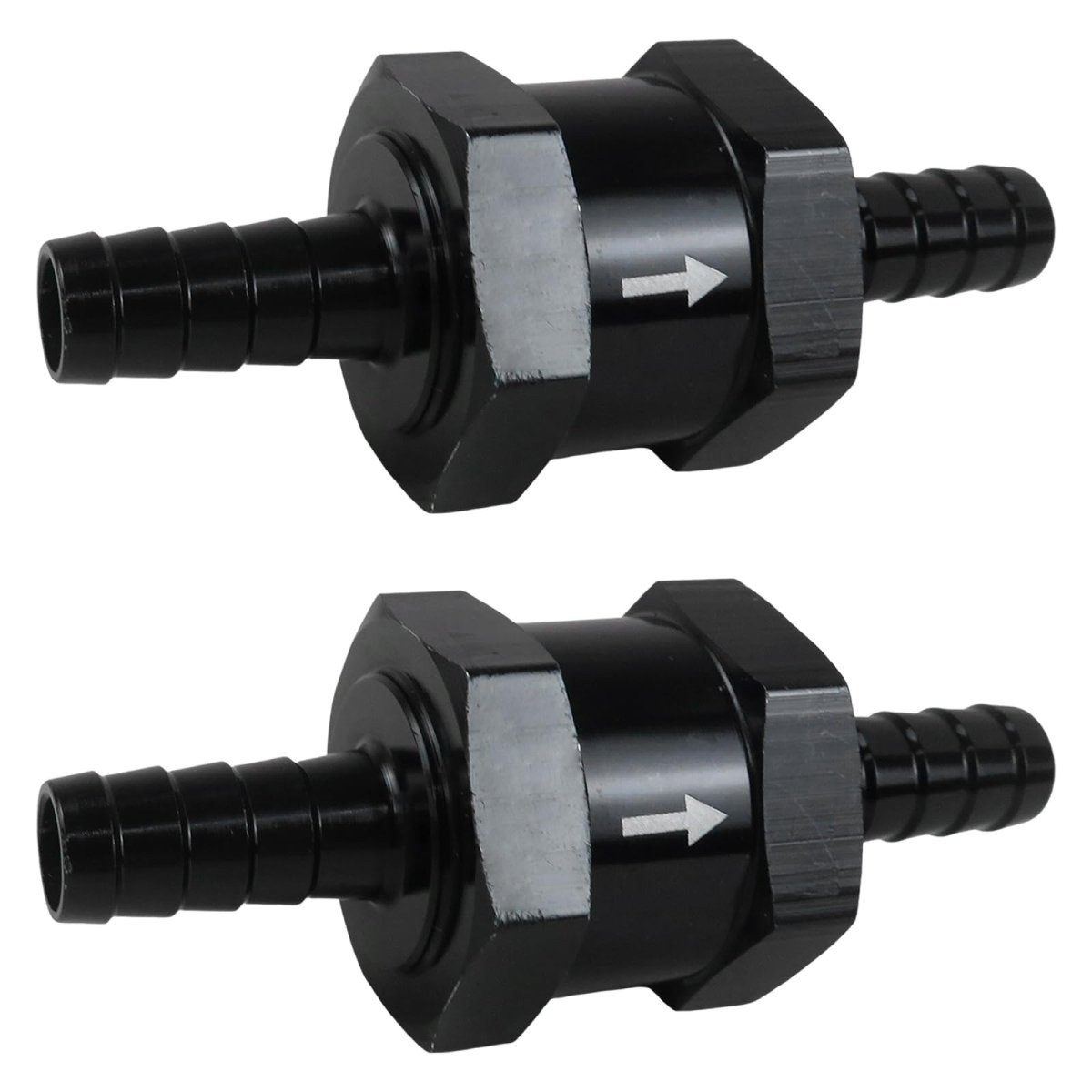 5 16 In One Way Inline Fuel Check Valve Non Return For Carburetor And Low Pressure Systems 8mm Od Aluminum Alloy 2 Pack