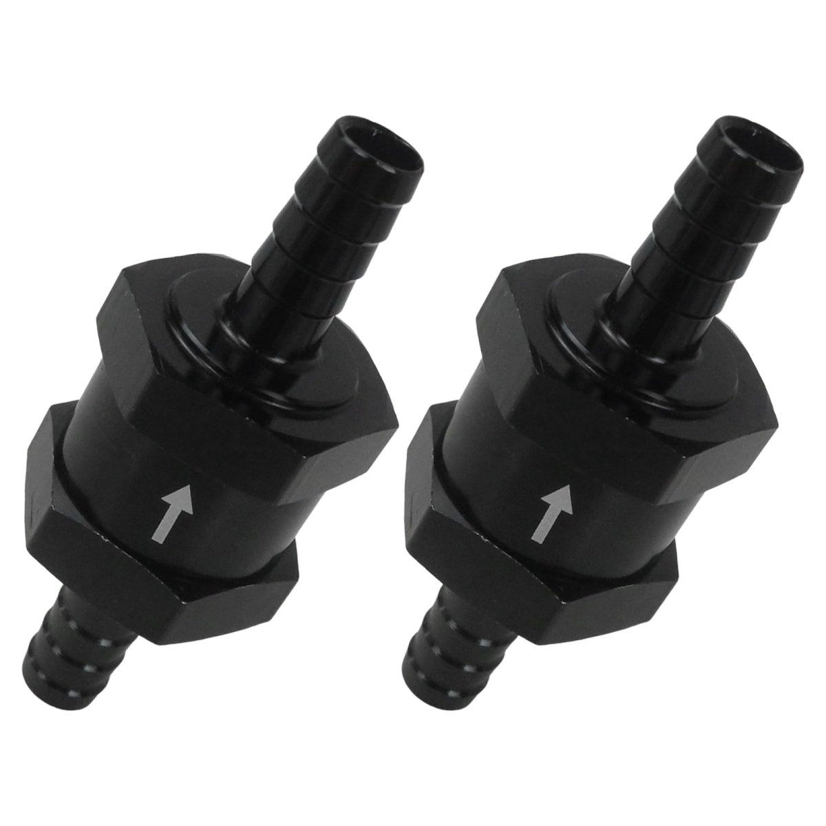 5 16 In One Way Inline Fuel Check Valve Non Return For Carburetor And Low Pressure Systems 8mm Od Aluminum Alloy 2 Pack
