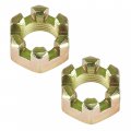 Caltric 2 Front Axle Castle Nut Compatible With Polaris Sportsman 800 4x4 6x6 2005 2006 2007 2008 2009 2010 2011 2012 2013 2014