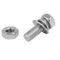 Uxcell M4 X 12mm 304 Stainless Steel Phillips Hex Head Bolts Nuts W Washers 25 Sets