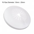 Uxcell Pipe Cover Decoration 15mm-25mm Pp Plastic Escutcheon Water Drain Line White 12pcs