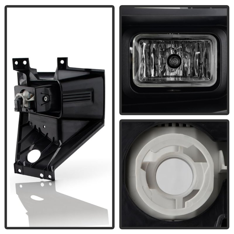 Fog Lights Driving Lamps For 2017-2019 Ford F250 F350 F450 F550 Super Duty Pickup Chrome Housing Clear Lens Direct Replacement