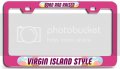 Born And Raised Virgin Island Style 3d Metal License Plate Frame Universal Fit For Auto Suv Truck Tag Holder 12 X 6 In Heavy