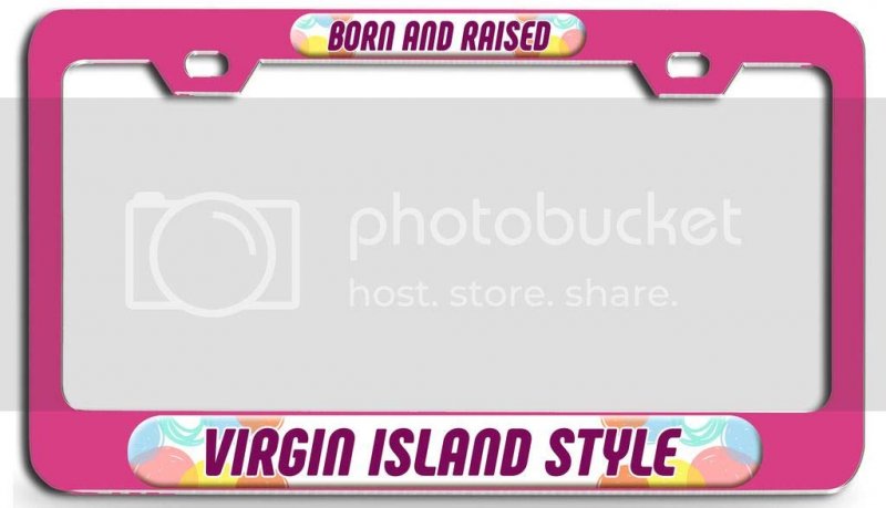 Born And Raised Virgin Island Style 3d Metal License Plate Frame Universal Fit For Auto Suv Truck Tag Holder 12 X 6 In Heavy