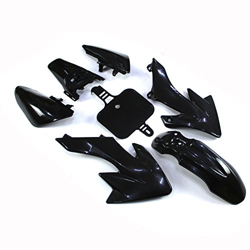 Black Plastic Fender Fairing Kit For Honda Xr50 Crf50 And Chinese 50cc 70cc 90cc 110cc 125cc 140cc 150cc 160cc Dirt Pit Bike 7