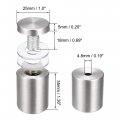 Uxcell 1 Dia X 1-5 8 25x42mm Standoff Screws Wall Mount Sign Holders Acrylic Glass Nails 8pcs